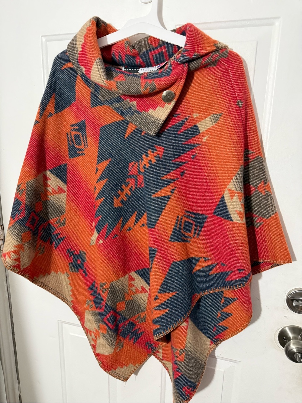 Rhonda Stark Wool Blend Poncho